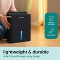 thumbnail image 6 of SereneLife 91 Oz Quiet Home Dehumidifier with Drying Base – Smart Humidity Control, Timer & Sleep Mode, Ideal for Bedroom, Bathroom & Basement, Up to 1200 Sq Ft Coverage (Black, 9 x 6 x 13 In), 6 of 7