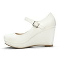 thumbnail image 3 of BOCCA Women MaryJane Wedge Heels Platform Pumps with Ankle Strap,Round Toe Dress Shoes for Work Party, 3 of 5