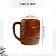 thumbnail image 5 of Wooden Beer Cup, Gifts for Men Women, Vintage Wooden Cup with Handle, Big Capacity Tea Water Classic Wood Drinking Mug, Handmade Coffee Mug for Dad Husband, Camping Outdoor Mug, 4.13x3.14", 5 of 9