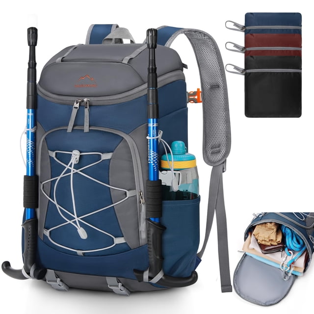 Mochila de Senderismo Plegable RAINSMORE 40L Impermeable para Mujeres y Hombres
