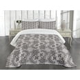 thumbnail image 3 of Ambesonne Taupe Quilted Bedspread Set 3 Pcs, Russian Boho, King Size, Tan Taupe, 3 of 5