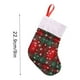 thumbnail image 5 of Gibobby Medias navideñas Bolsa de regalo Bolsas de calcetín de caramelo Calcetines de nieve de arpillera a cuadros Decoración de árbol(White), 5 of 5