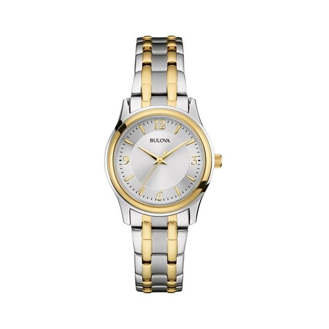 Bulova Corporate Collection Ladies Bracelet Style Watch Gold Silver Multicolour