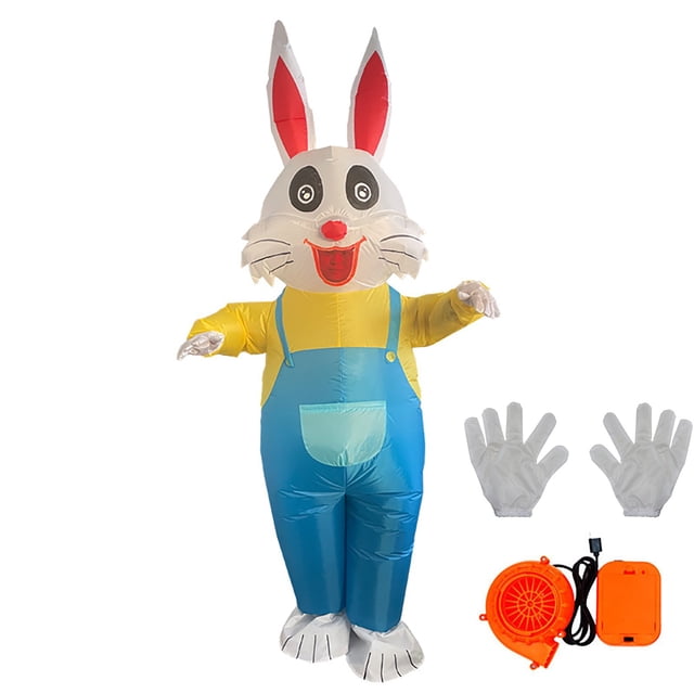 Disfraz Inflable de Conejo de Pascua, Traje de Fiesta, Disfraz, Mono, Cosplay para Adultos