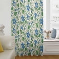 thumbnail image 5 of Blue Green Botanical Sheer Curtains 108 Inches Extra Long, Spring Floral Summer Rustic Light Filering Curtains, Privacy Drapes Simi Floor to Veiling Curtain for Living Room Large Window Treatment, 5 of 8
