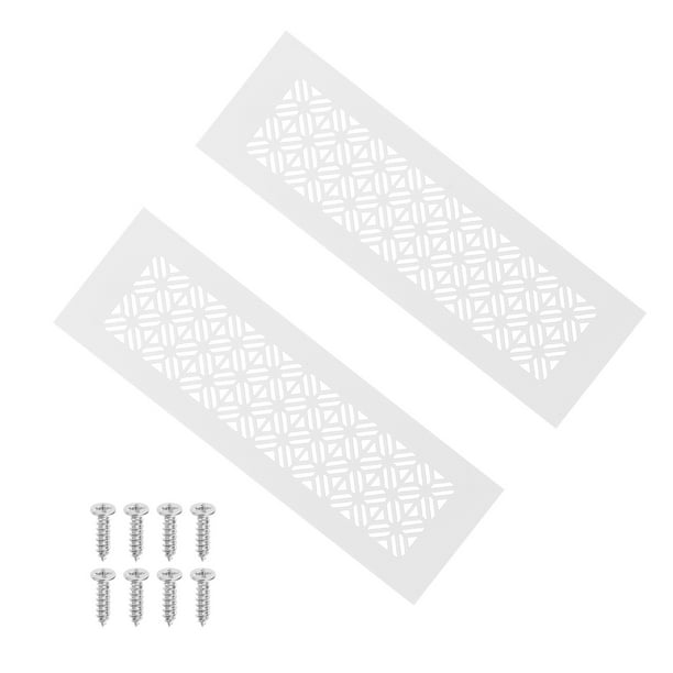 Cubierta de Ventilación de Aire para Puerta Uxcell, Cubierta de Rejilla de Aluminio de Alta Resistencia con Tornillos de Montaje para Puerta de Armario 10 x 3 Pulgadas