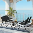 thumbnail image 1 of Costway Ensemble de Mobilier Pliant de Patio 4 Pcs Ensemble de Conversation Extérieur Ensemble Sectionnel Bistro, 1 of 10