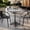 Gray Faux Concrete/Black Base, variant on Flash Furniture 31.25" Round Indoor Outdoor Tabletop in Dark Brown with TopGuard HPL Technology and 22.75" x 22.75" Black Cast Iron Bistro Table Base