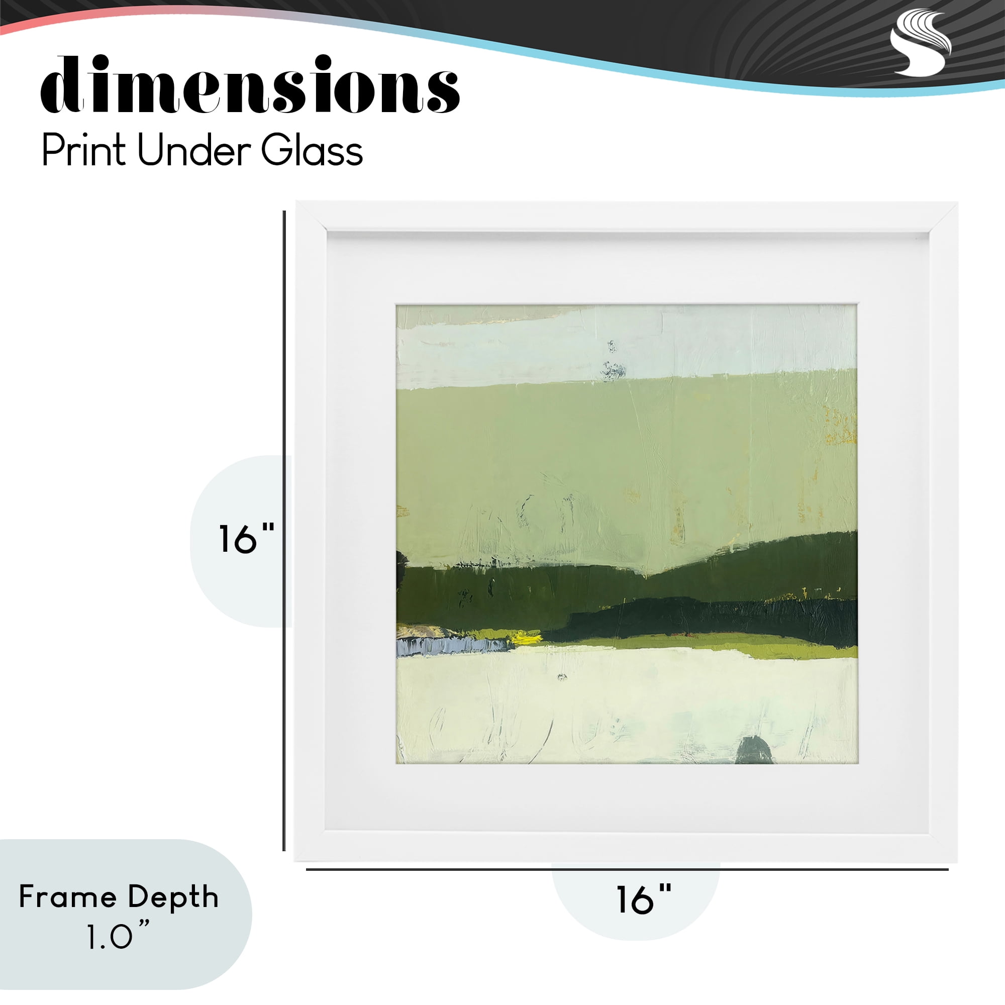 Stupell Industries Bloom Serene Layered Landscape White Framed Print Under Glass, design by Julia Foug