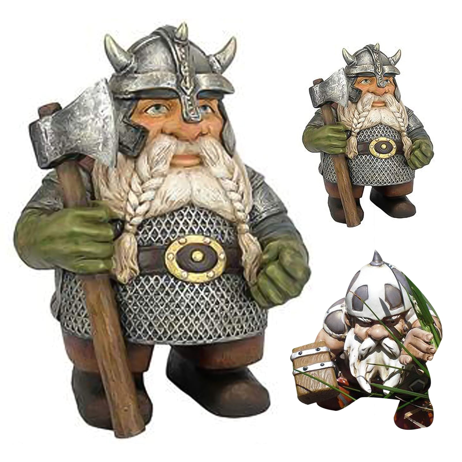 Travelwant Viking Victor Norse Dwarf Gnome Statue,Outdoor Gnome