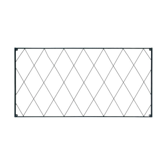 Achla Designs Traditional Oxfordshire Garden Trellis Extensions, 46 Inch Wide, Black Powder Coat Finish