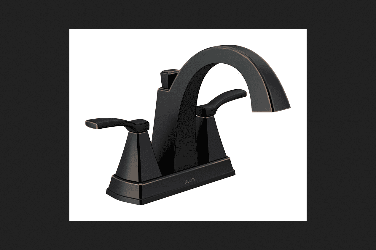 Delta Flynn Two Handle Lavatory Faucet 4 in. Oil Rubbed Bronze