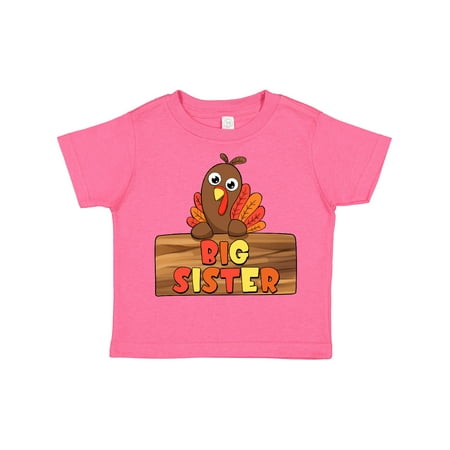 

Inktastic Big Sister Cute Baby Turkey Gift Toddler Toddler Girl T-Shirt