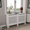 thumbnail image 1 of vidaXL Radiator Cover White 152x19x81.5 cm MDF, 1 of 4