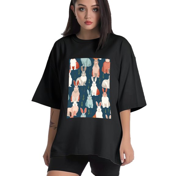 Plus Size Shirt for Women Black Tops for Women Short Sleeves Shirt for Women Easter 255 T Shirt Crewneck Shirt for Women XS