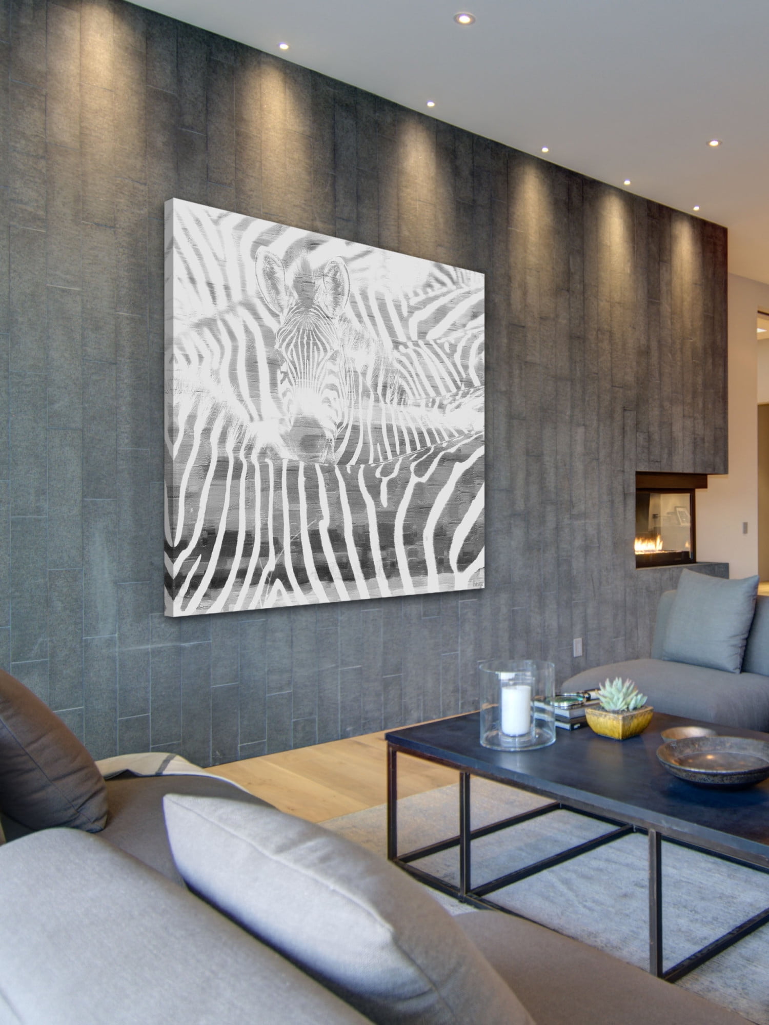 Parvez Taj "Zebra Stare" Print on Canvas