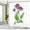 thumbnail image 5 of Ambesonne Coneflower Shower Curtain, Paint Blots Floral Art, 69"Wx70"L, Purple Green White, 5 of 5