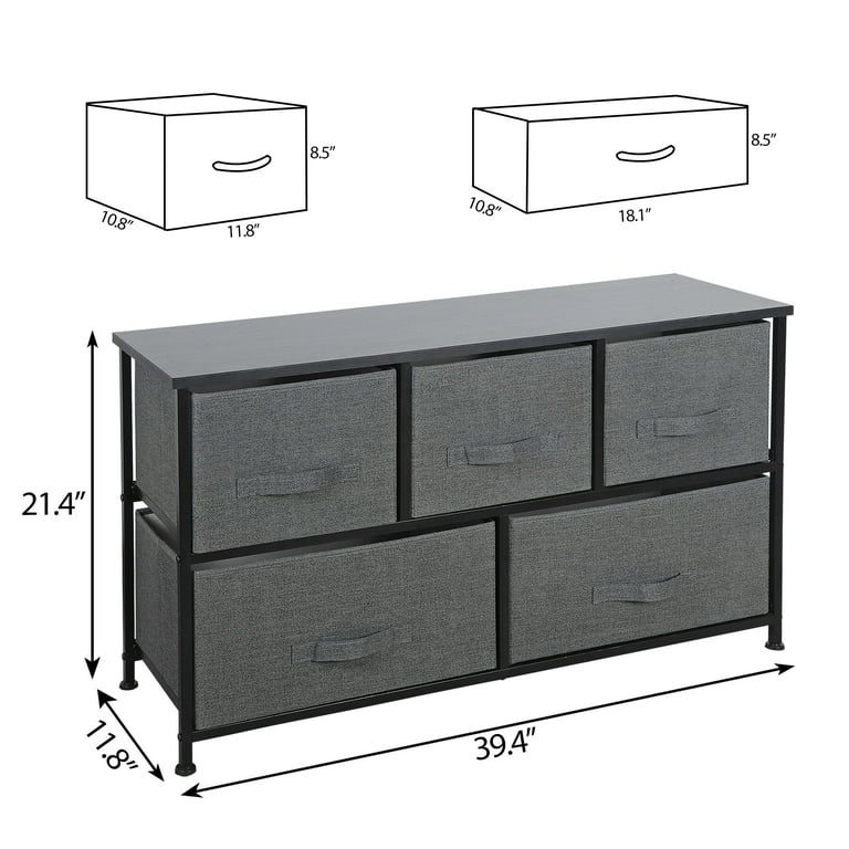 5 Drawer Chest Dresser, Modern 35 Tall Storage Drawer OrganizerDefault  Title