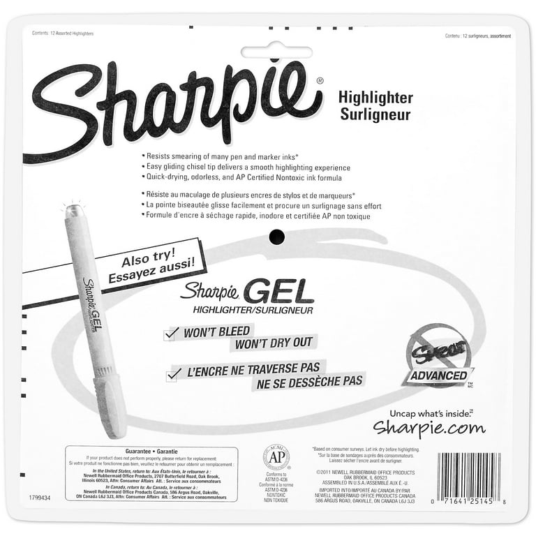 Sharpie Pen-Style Liquid Highlighters, Chisel Tip, 10 Assorted Colors, #MMSHCA10
