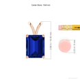 thumbnail image 3 of ANGARA Lab Grown 3.4 Ct Blue Sapphire Solitaire V-Bale Pendant for Women in 14K Rose Gold (Size-10x8mm) | September Birthstone, Anniversary, Jewelry Gift for Women | Lab-Grown Blue Sapphire Necklace, 3 of 8