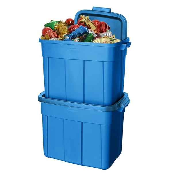 Rubbermaid Roughneck Tote 18 Gallon Storage Container, Heritage