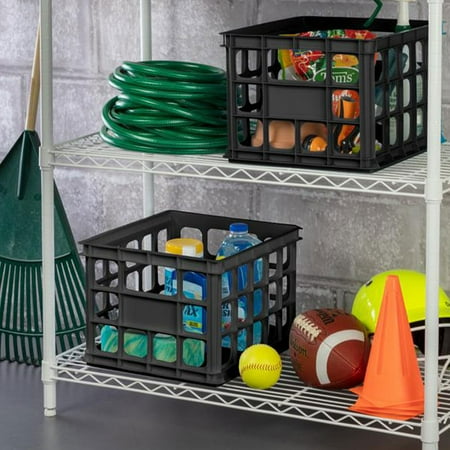 Sterilite - Plastic Storage Box Milk Crate Containers Home (6 Pack)