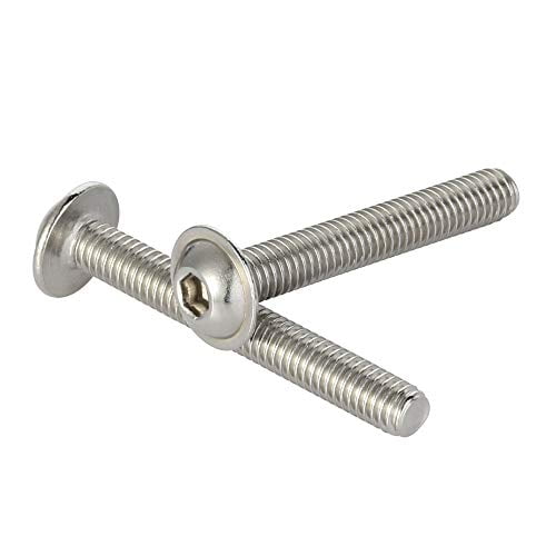 20 PCS Stainless Steel 18-8 Fully Threaded Allen Socket Drive 304 M6-1.0 x 14mm Flanged Button Head Socket Cap Screws Bolts 20 PCS Stainless Steel 18-8 Fully Threaded Allen Socket Drive 304 M6-1.0 x 14mm Flanged Button Head Socket Cap Screws Bolts