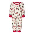 thumbnail image 2 of Elippeo Family Matching Christmas Pajamas, Baby Romper/Snowman Letter Pattern Long Sleeve Tops and Elk Santa Print Pants Sleepwear Set, 2 of 10
