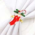 thumbnail image 5 of Reheyre Adorable Santa Claus Napkin Ring Set - Beautiful Cute Alloy Napkin Clip (6Pcs) for Home, 5 of 8