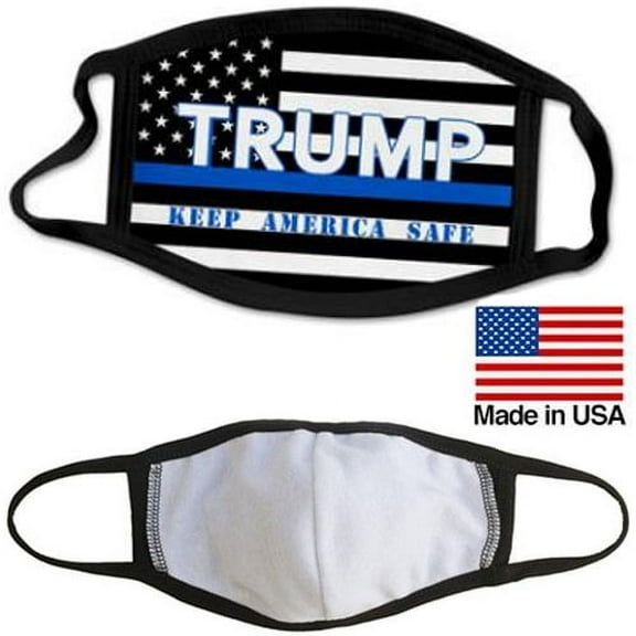 Trump Mask Reusable Face Mask Keep America Safe Washable Cloth Fabric Mouth and Nose Lightweight Mask 2 Layered 100% Cotton Breathable