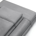 thumbnail image 7 of Sleepgram Viscose from Bamboo Queen Bed Sheets w/2 Pillowcases, Grey Stone, 7 of 7