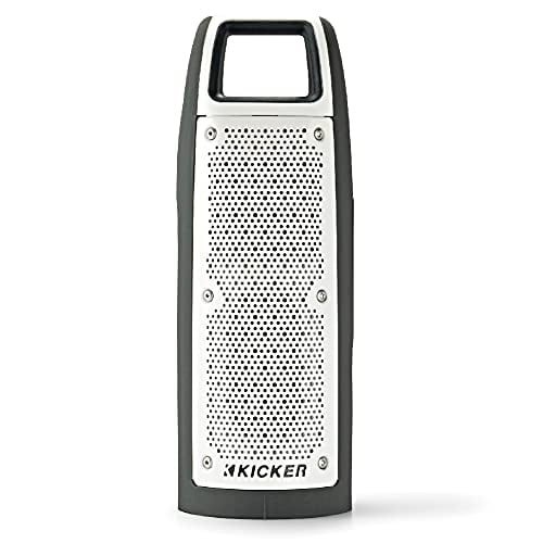 KICKER Bullfrog BF100 Altavoz portátil para exteriores con Bluetooth | Campo sonoro de 360° | Carcasa impermeable a prueba de polvo Clasificación IP67 | Potente amplificador de 16 vatios | Alcance ina