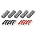 thumbnail image 1 of 5 Conjuntos de Tira de Terminal de Tornillo de Doble Fila de 6 Posiciones 600v 15A, 1 of 9