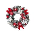 thumbnail image 4 of Corona navideña artificial, guirnalda colgante para árbol de Navidad, coronas navideñas para puertas 40 cm de diámetro, 4 of 9