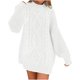 thumbnail image 1 of ICHUANYI Liquidación Jersey extragrande con cuello redondo para mujer Otoño Cable Knit Manga larga Chunky Short Sweaters Vestidos ICHUANYI WER202308172463, 1 of 4