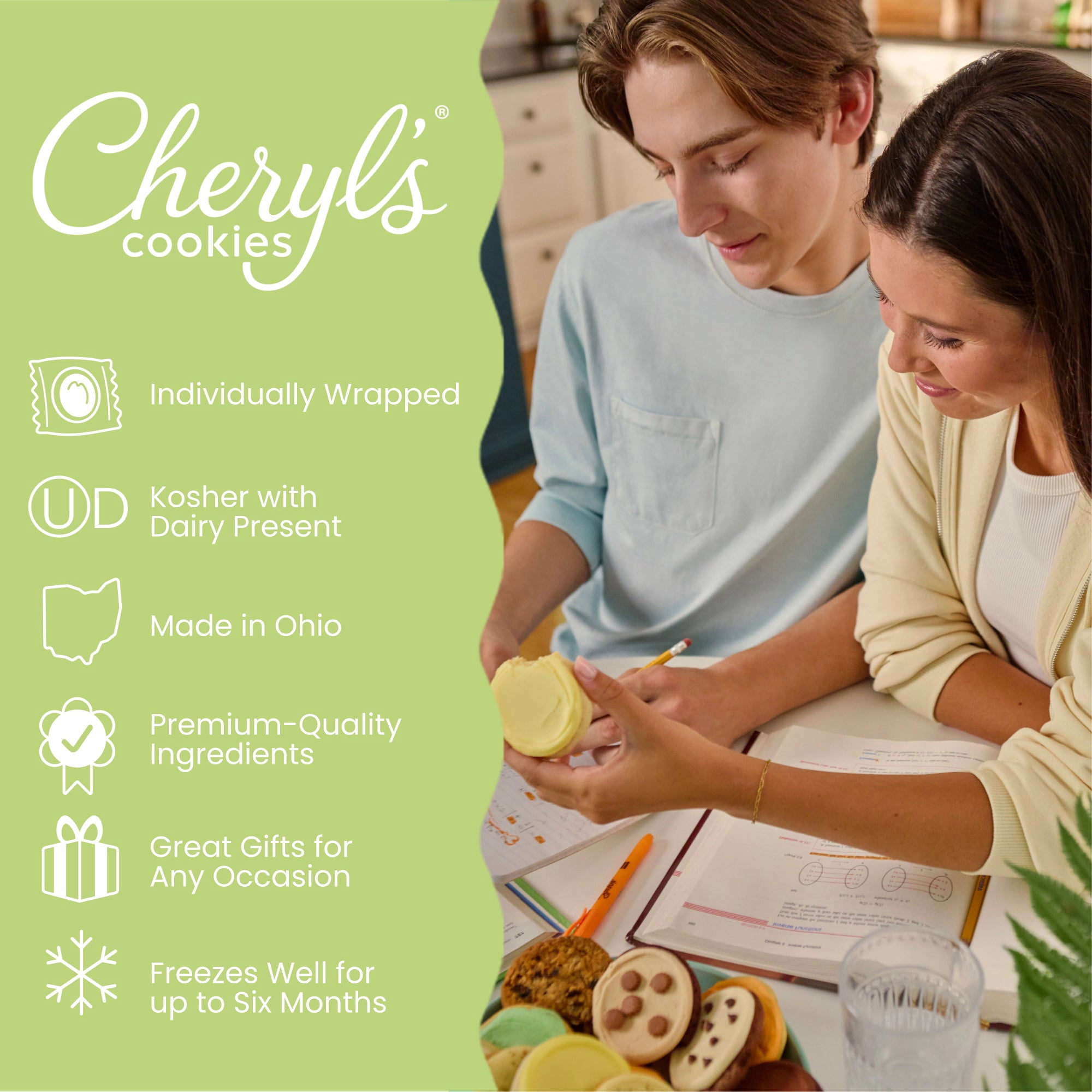 Cheryl's Cookies® Buttercream Frosted Lemon Burst Fruit Cookies 100ct Case, Cookies Individually Wrapped, Fresh-Baked, Kosher, Bulk Value Gift Pack, Snack, Treats, Desserts