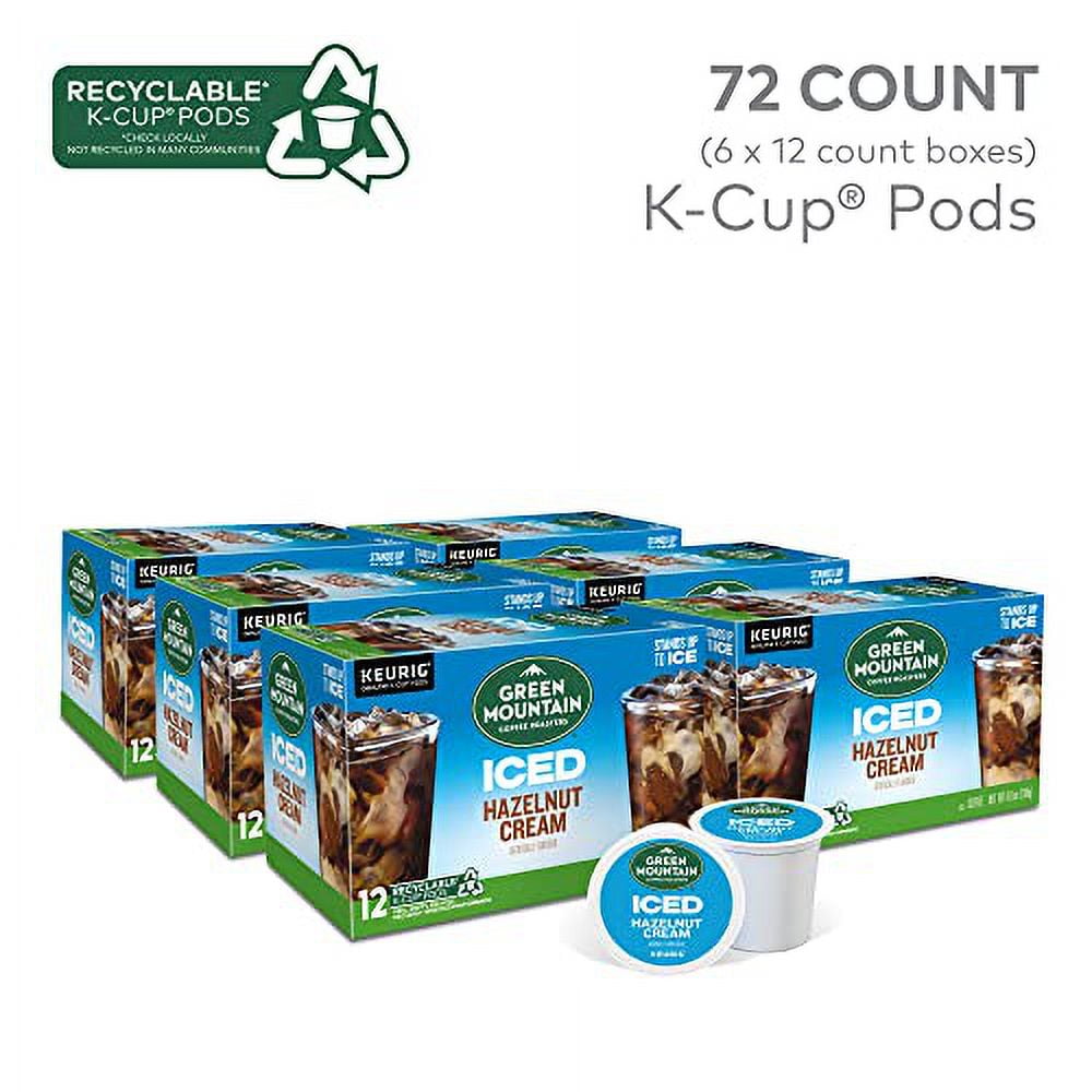 Green Mountain Coffee Roasters .. Brew Over Ice Hazelnut .. Cream, Single Serve Keurig .. K-Cup Pods, Flavored Iced .. Coffee, 72 Count