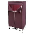 thumbnail image 6 of LOYALHEARTDY Folding Clothes Dryer Portable Electric Dryer Machine 0~240min Timing Double Layer 3-Gear Laundry Drying Rack with Universal Wheels for Home Apartment RV 1200-1500W (Wine Red), 6 of 16