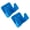 Blue, variant on Hammer Storage Rack Wall Mount Set of 2, Tool Bracket with Raised Support Arms for Garage, Cabinet, and Workshop Use