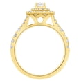 thumbnail image 2 of Unique Moments 1 ct Lab Grown Diamond Double Halo Emerald Engagement Ring in 14K Yellow Gold, 2 of 5