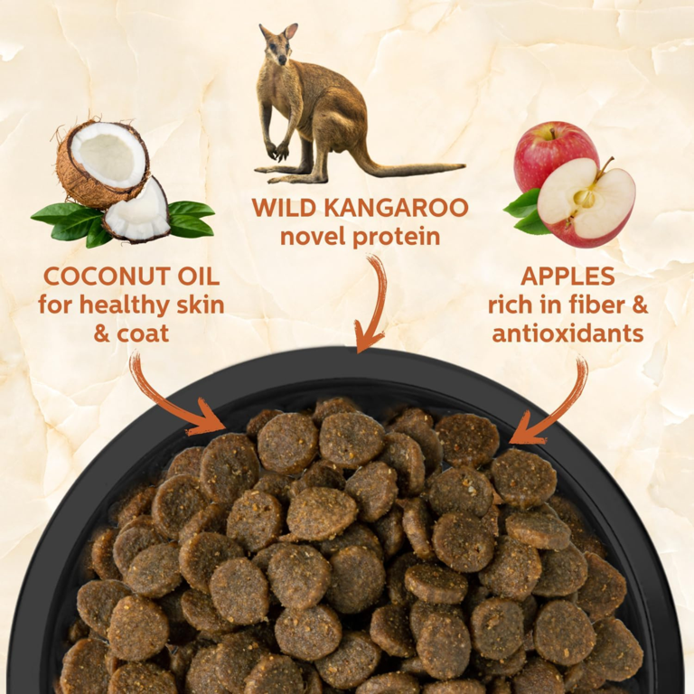 Addiction Wild Kangaroo Apples Dry Dog Food Muscle and Weight Management Grain Free Dog Food 4 Pounds 1.8KG