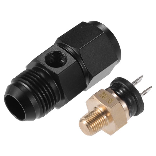 Unique Bargains 1 Set Auto Engine Temperature Cooling Fan Switch Thread-On AN Fitting Adapter 10AN 200'F On-185'F Off