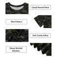 thumbnail image 6 of CASSIE LIZ Womens Plus Size Tops 2X Summer Round Neck Shirts Camo Fashion Short Sleeve Tee Loose Fit Tunics Spring Oversized Blouses Casual Pullovers 2XL 18W 20W, 6 of 6