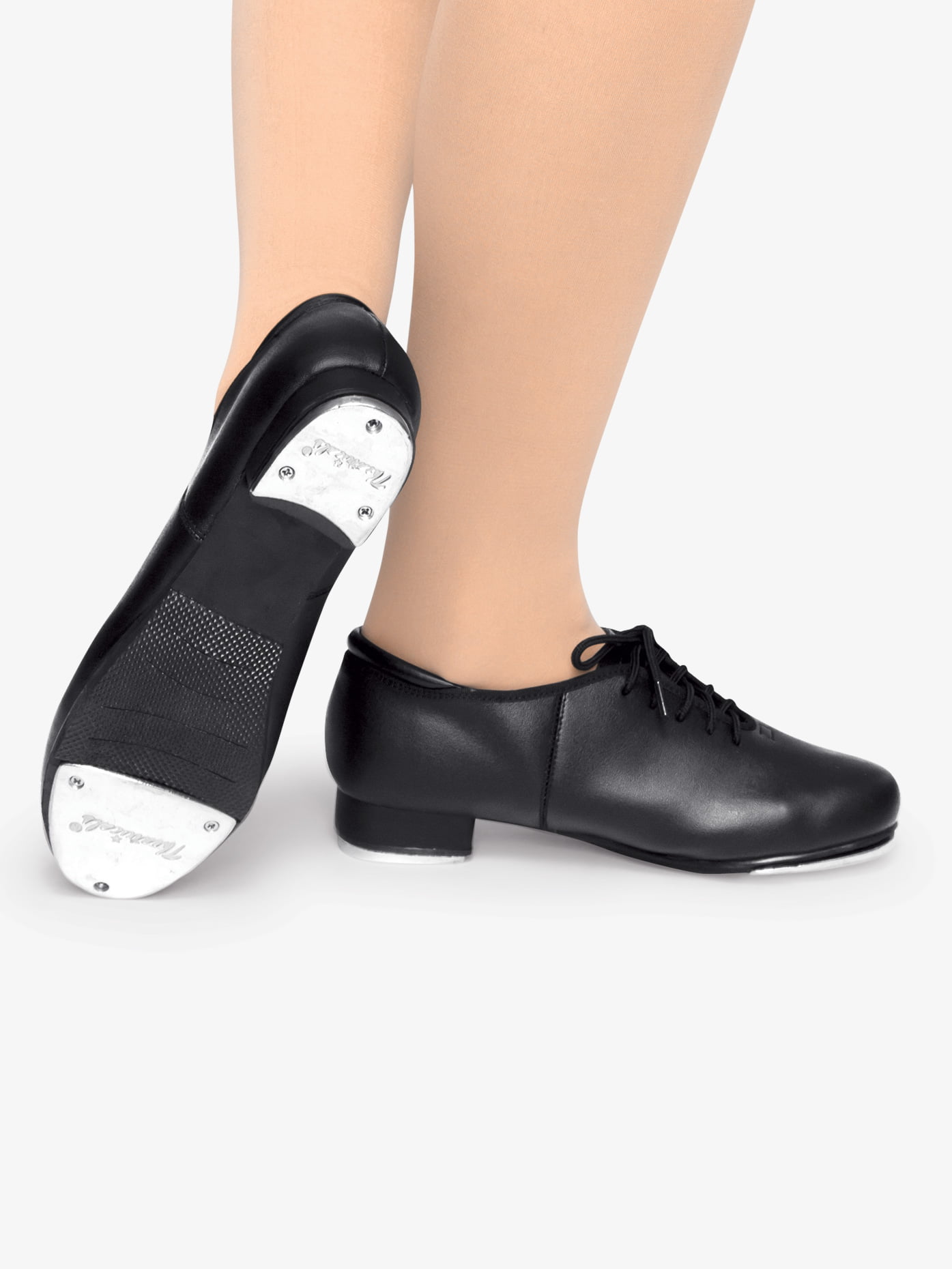 Toddler/Little/Big Kid Joocare Child Lace Up Beginner Tap Dance Shoes Unisex