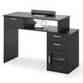 thumbnail image 7 of Ktaxon Nail Desk with Dust Collector, 47" Manicure Table with Storage Drawers & Glass Cabinet for Home Salon, Black, 7 of 7