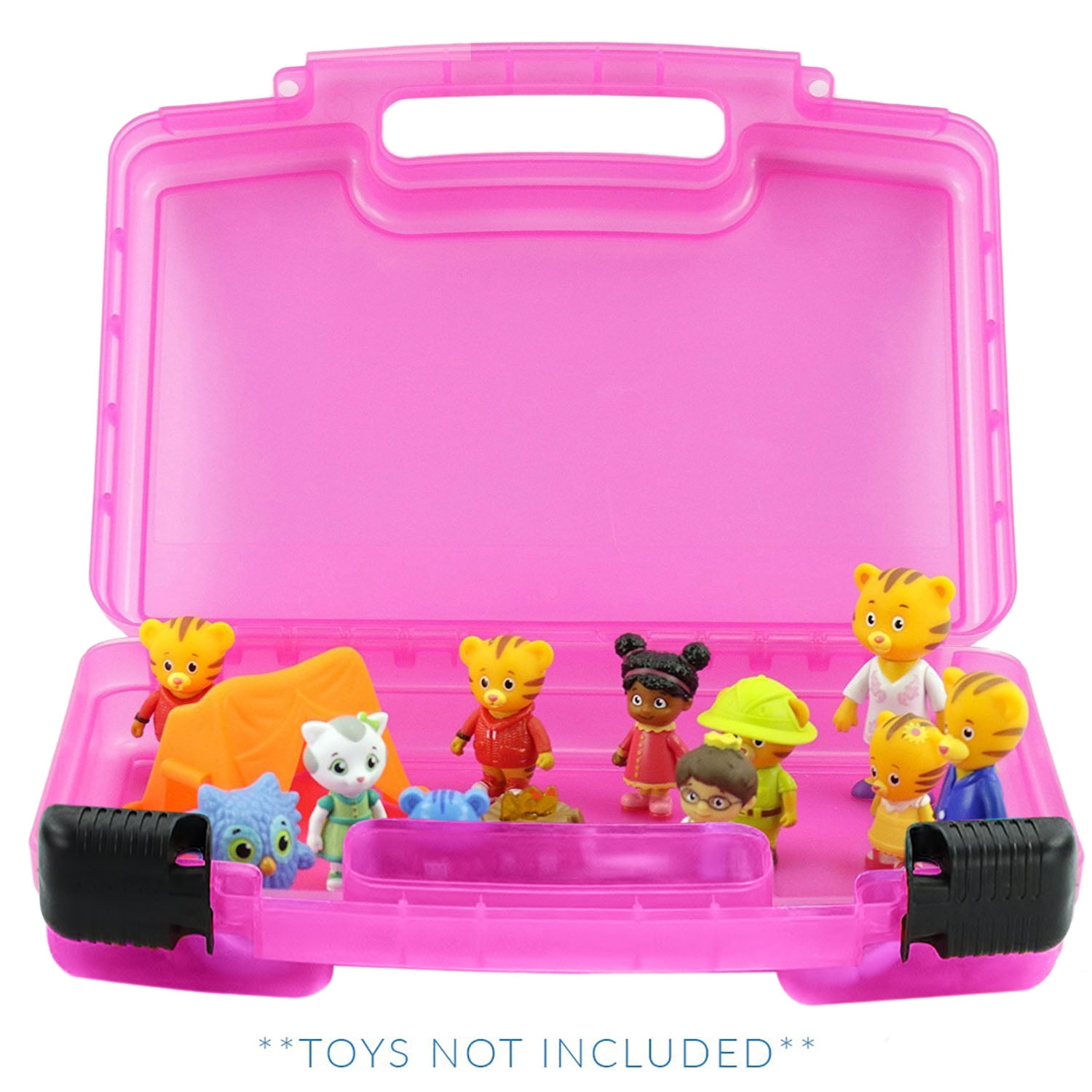 Daniel Tiger Case, Toy Storage Carrying Box. Figures Playset Organizer. Accessories For Kids by