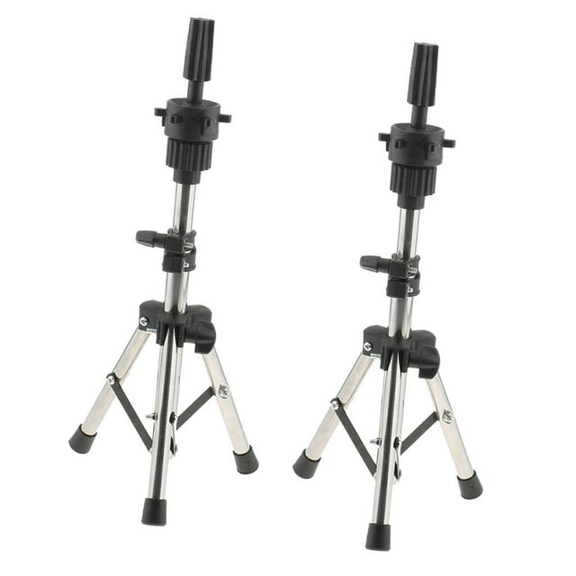 Trípode De Cabeza De Peluquería Cosmetológica 2 Paquetes Soporte De Cabeza De Maniquí 29-47 Cm Baoblaze