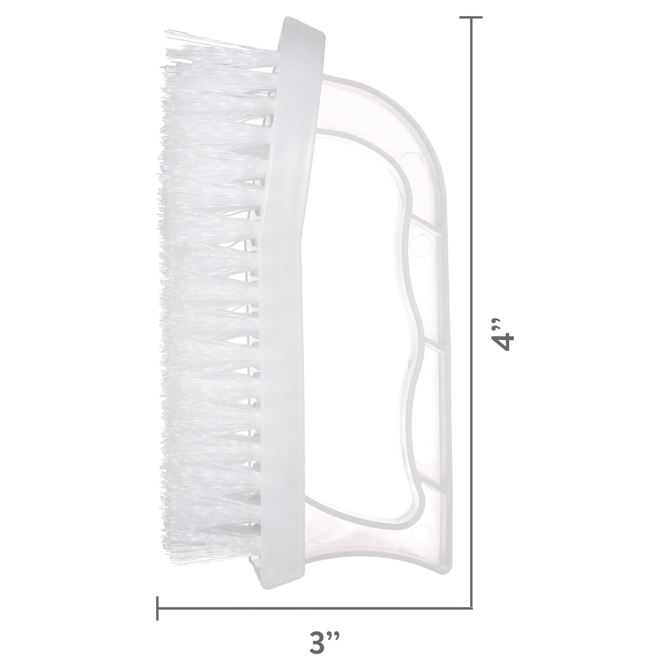 (8 pack) Great Value Iron Handle Multi-Purpose Cleaning Scrub Brush, White, 1 Count