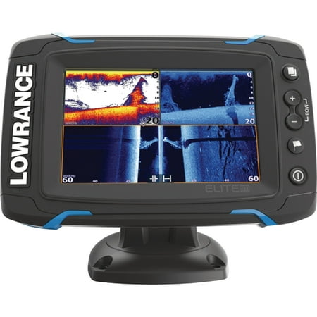 Lowrance 000-12423-001 Elite-5Ti Touchscreen Fishfinder & Chartplotter with CHIRP Sonar, GPS, SideScan Imaging, DownScan Imaging, TotalScan Transducer & 5
