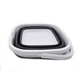 thumbnail image 2 of SAMMART 10L (2.6 gallon) Collapsible Rectangular Handy Basket / Bucket (1, White/Grey), 2 of 2